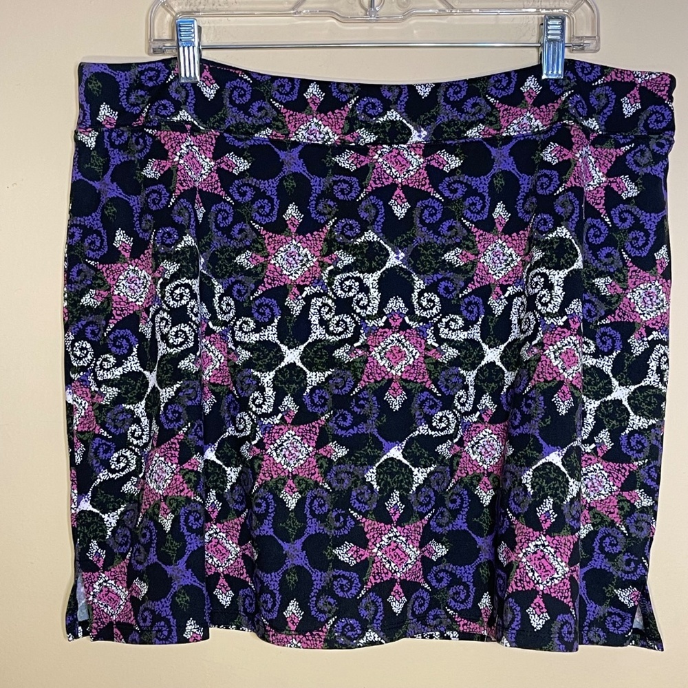 Tranquility by Colorado Clothing Purple and Pink Patterned Skirt - Picture 2 of 7